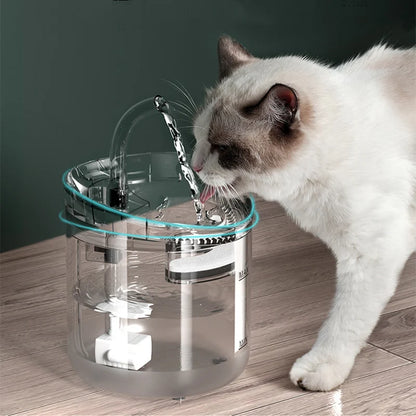 Fuente De Agua Para Mascotas Silencioso Transparente