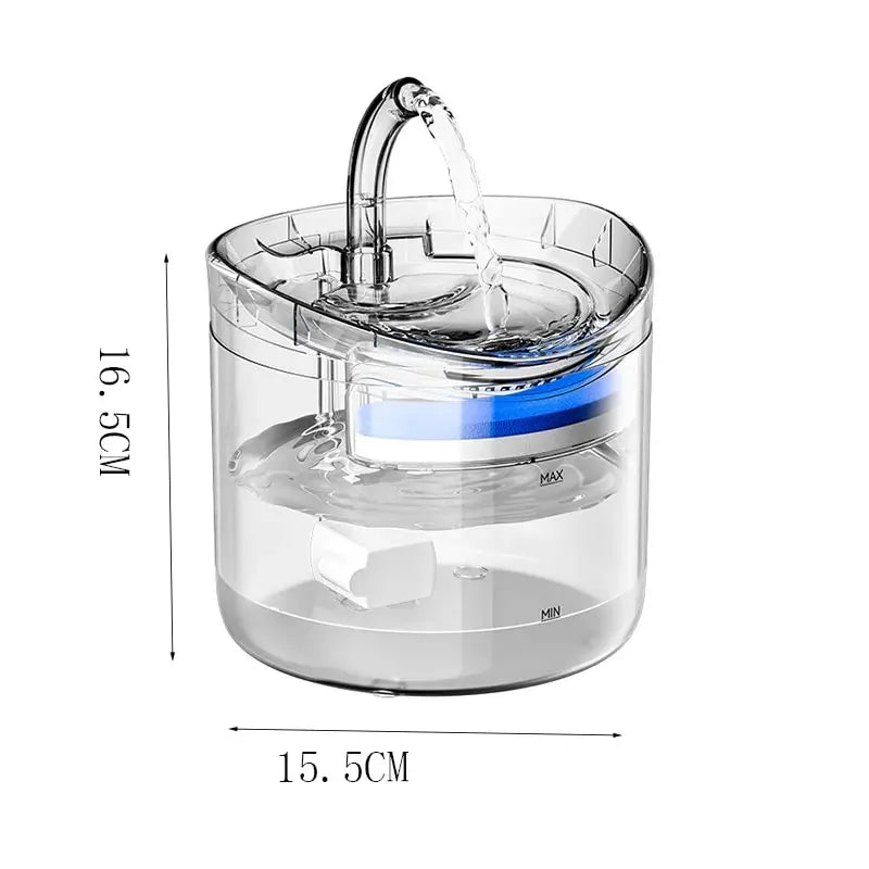 Fuente De Agua Para Mascotas Silencioso Transparente